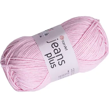 Příze Pletací příze Jeans Plus 100 g, střední, 5 (74) růžová nejsv.