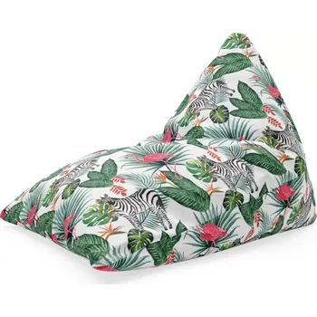 Sedací pytel Sablio Sedací vak Triangl Zebra a Plameňák: 120 x 100 x 100 cm