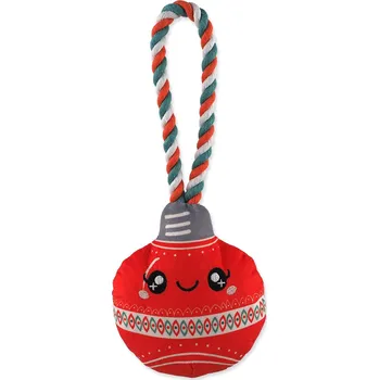 Hračka pro psa Hračka Dog Fantasy Winter Tale ozdoba vánoční pískací, červená 30 cm