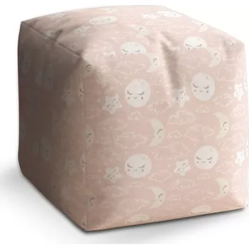 Taburet Sablio Taburet Cube Mráčky a měsíc: 40x40x40 cm