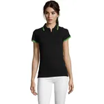 PASADENA dámské polo 200g Pasadena Women - Black / LimeS