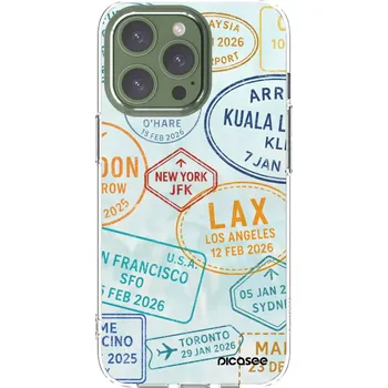 Pouzdro na mobilní telefon Picasee silikonový průhledný obal pro Apple iPhone 13 Pro - PASSPORT EDITION