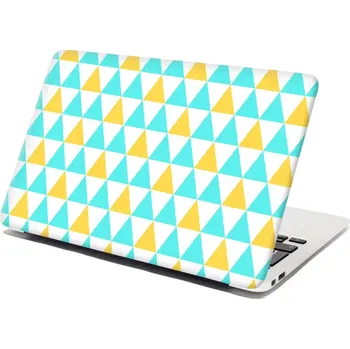 samolepka Sablio Samolepka na notebook Dvoubarevné trojúhelníky - 29x20 cm