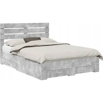 Postel Rámeček postele s zásuvkou a opěrkou hlavy Materiál na bázi dřeva