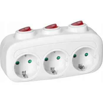 Elektrická zásuvka Elektrická Zásuvka rozbočka Orno bílá
