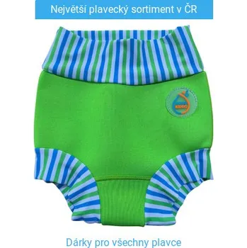 Kojenecké plavky Dětské kojenecké plavky AquaKiddo Swim Nappy Neon Green M