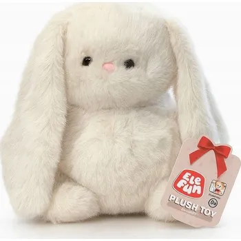 plyšák ELEFUN Plyšák plyšový Králík 30 cm Měkký Plyšový Mazlíček Přítulníček Hnědé velké oči