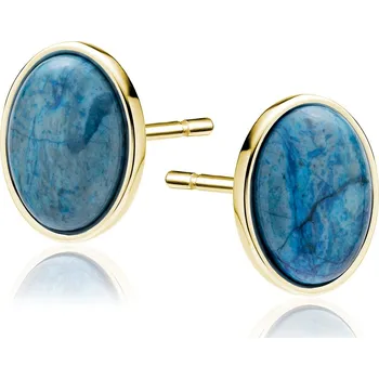Náušnice Lafira pozlacené stříbrné náušnice Agate Z2068EG-ABL (puzety)