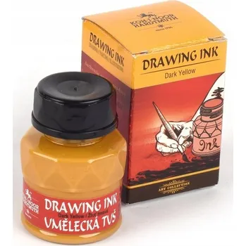 Výtvarná barva KIN Art tuš pro kreslení 2260 tmavě žlutý 20g