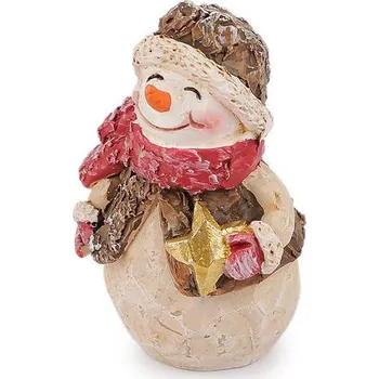 Bytová dekorace Sněhulák, sob - 1 béžová světlá sněhulák