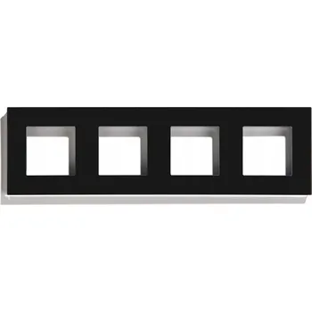 Elektrická zásuvka RÁMEČEK SKLENĚNÁ ČTYŘNÁSOBNÁ ELEKTRICKÁ ZÁSUVKA KLÁVESOVÝ SPÍNAČ 299 mm 4F