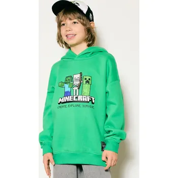 Dětská móda Reserved - Mikina Minecraft - zelená - 603HR-77X - 603HR-77X-122
