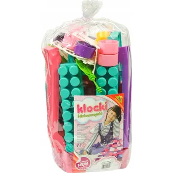 ostatní stavebnice Stavebnice Maxi Sada 60 dílků Růžová Pudrová Fialová