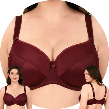 Podprsenka Vivisence 1085 bordó hladké košíčky Měkká podprsenka 90G SOFT