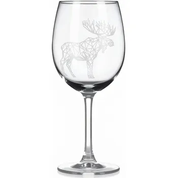 Sklenice Sklenice na víno s geometrickými motivy zvířat – los (celý)