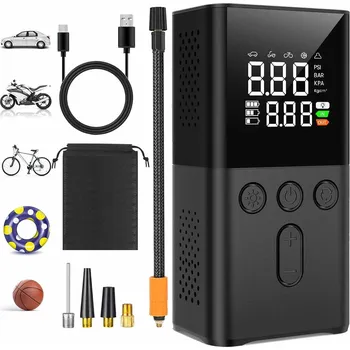 Kompresor PŘENOSNÝ AKUMULÁTOROVÝ KOMPRESOR NA MOTORKU, KOLO, PUMPIČKA 6000mAh