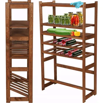 Dílenský regál Dřevěný skladový regál Wamar-Sosenka 124,2 x 70 x 33 cm, nosnost až 50 kg na polici