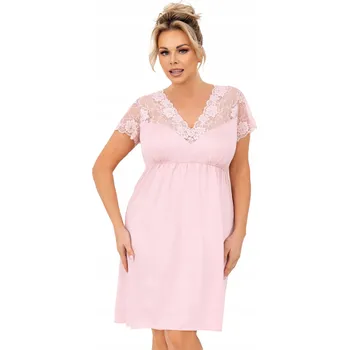 Dámské noční prádlo Noční košile Donna Livia s krátkým rukávem nad kolena, velikost 5XL