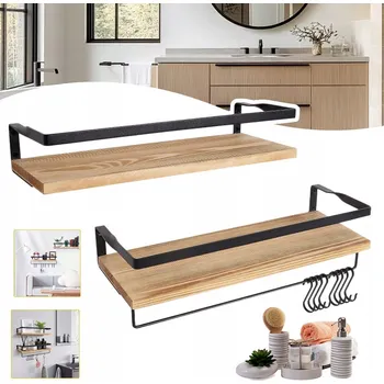 Obraz 2X POLIC ZÁVĚSNÉ NA ZEĎ PRAKTICKÉ LOFT INDUSTRIAL NA OZDOBY KNIHY