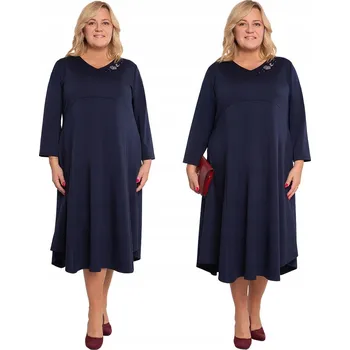 Dámské šaty Mdr24 šaty pro běžné nošení, klasické midi, velikost 60/62