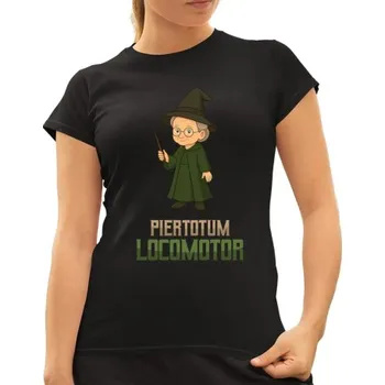 Žertovný předmět Piertotum Locomotor - Minerwa McGonagall - dámské tričko s potiskem pro fanoušky série Harry Potter- Tričkový.cz