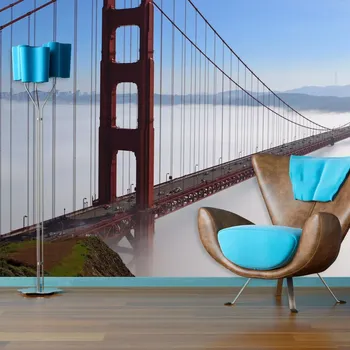 Tapeta Sablio Tapeta Golden Gate v mlze - 125x75 cm