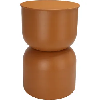 Konferenční stolek STOLEK SLOUPEK KOVOVÝ MATNÝ Ø 31 CM VÝŠKA 46 CM ORANŽOVÝ