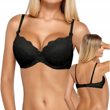 Podprsenka VESTA push-up podprsenka krajková modelující černá 80B