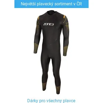 Neoprenový oblek Půjčení - Pánský neopren Zone3 Thermal Aspect Breaststroke Wetsuit Men /Black/Orange/Yellow M/L