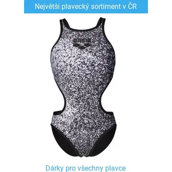 Dámské plavky Arena One Paints Swimsuit Tech Black/White XL - UK38