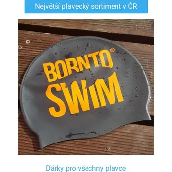 Plavecká čepice Silikonová čepice BornToSwim Classic Silicone Oranžová