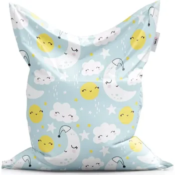 Sedací pytel Sablio Sedací vak Classic Měsíce, slunce a mráčky - 200x140 cm