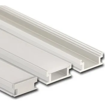 LED osvětlení Nášlapný hliníkový profil McLED BD 19x9mm s matným difuzorem 2m ML-761.072.02.2