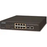 Planet GSD-1008HP, PoE switch 8x PoE 802.3at 120W+ 2x 1000Base-T, VLAN, extend mód 10Mb/s do 250m
