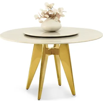 Křeslo Mebel Partner Aerosoles (béžová + zlatá)