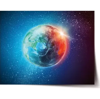 Plakát Sablio Plakát Země ve vesmíru - 60x40 cm