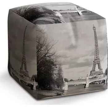 Taburet Sablio Taburet Cube Eiffelova věž 5: 40x40x40 cm