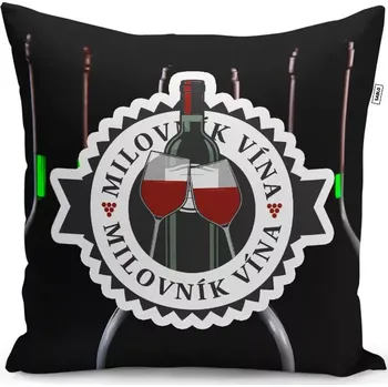 Polštář Sablio Polštář Milovník vína: 40x40 cm