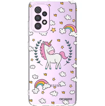 Pouzdro na mobilní telefon Picasee silikonový průhledný obal pro Samsung Galaxy A32 5G A326B - Unicorn hvězdné nebe