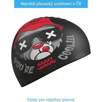 Plavecká čepice Mad Wave Cool Bear Cap Černá