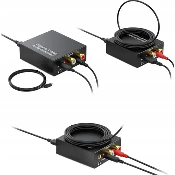 Audio kabel OPTO KABEL DIGITÁLNĚ-ANALOGOVÝ PŘEVODNÍK 2x RCA NA 3,5MM JACK