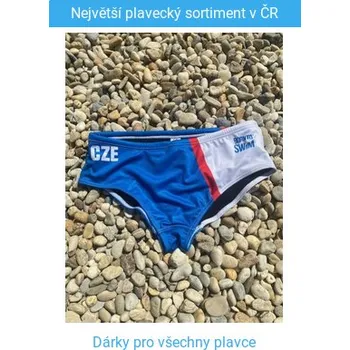 Pánské plavky Pánské plavky BornToSwim CZE Brief Blue/White XL