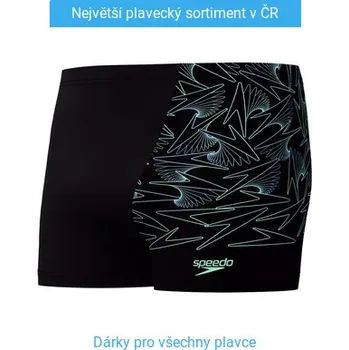 Pánské plavky Speedo Hyperboom V-Cut Aquashort Black/Green M - UK34