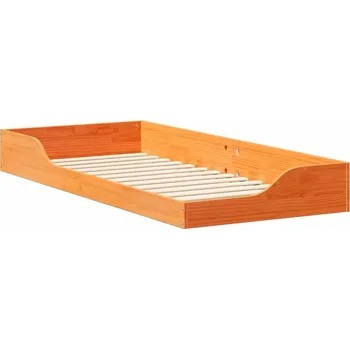 Postel Rámeček postele Voskově hnědý 90 x 210 cm Masivní borovicové dřevo