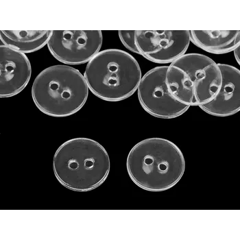 Knoflík Knoflík mandlovací velikost 24" s praním do 95°C, malé, 1 transparent