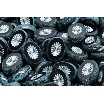 Korálek Ploškované Oválky Kiwi (14x10mm) č. 68