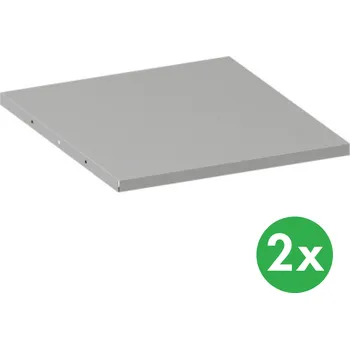 Policová skříň Kovona Přídavná police ke kovovým skříním, 508 x 500 mm, šedá, 2 ks