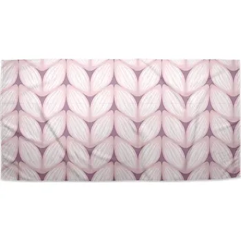 Osuška Sablio Ručník Bledě růžové pletení - 30x50 cm