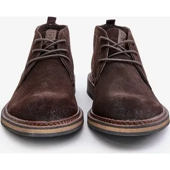 Sada pánského spodního prádla Semišové Pánské Šněrovací Kotníkové Boty Big Star OO174145 Tmavě hnědé 45