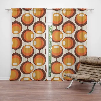 Závěs Sablio Závěs Karamelové kruhy: 2ks 140x250cm